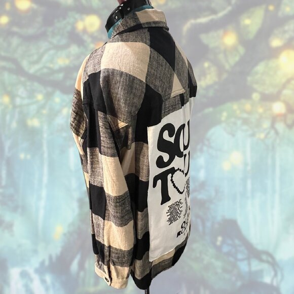 Olivia Rodrigo SOUR Tour Back Patch Flannel | Reworked Maurice’s Shirt | XL - Picture 4 of 5